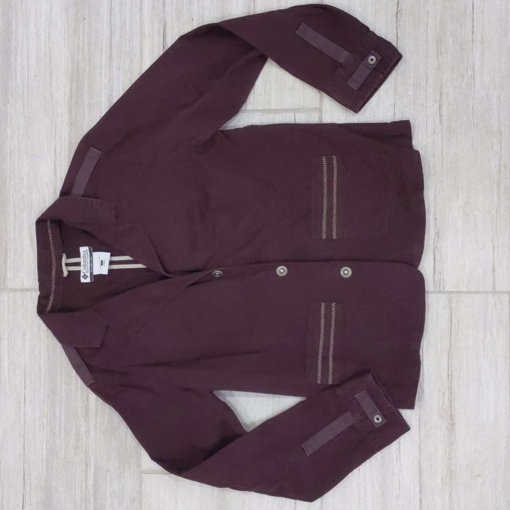 Columbia 3 button lightweight blazer L plum
